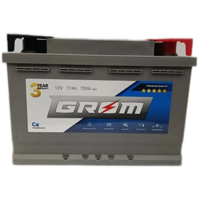 Akumulator Grom 77Ah 750A P+